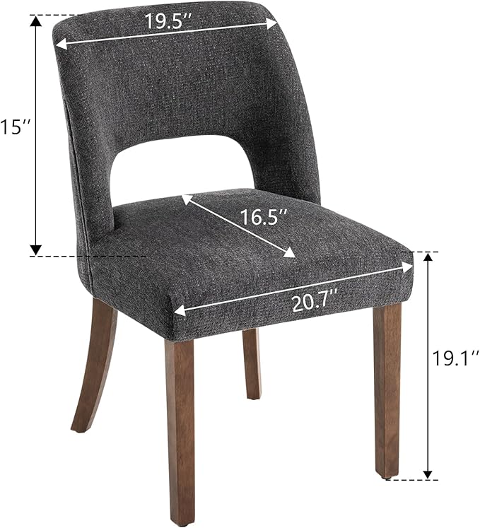 Dining Chairs Set of 4 - Charcoal