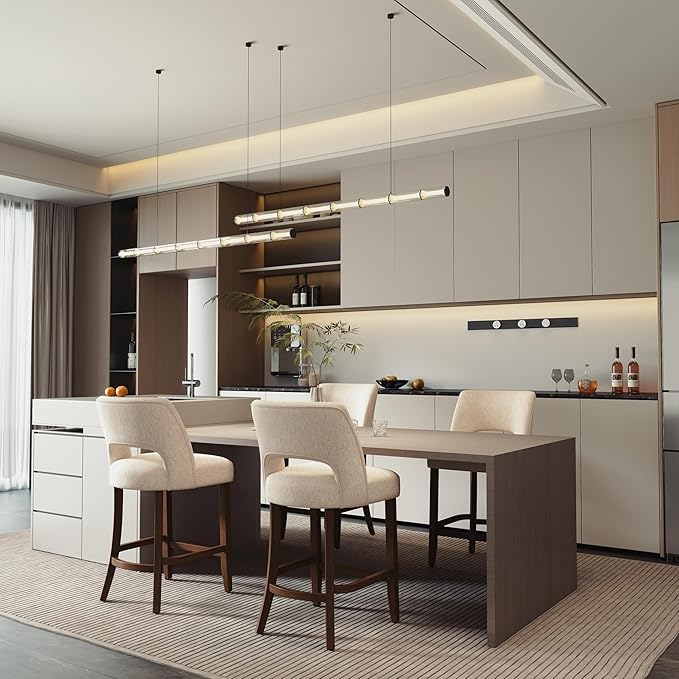 Counter Height Bar Stools - Beige