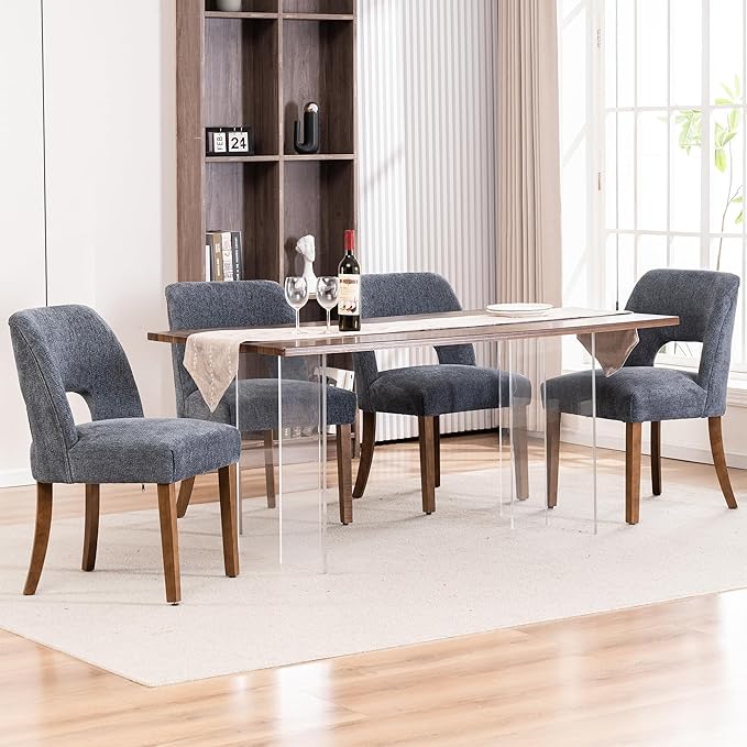 Dining Chairs Set of 4 - Navy