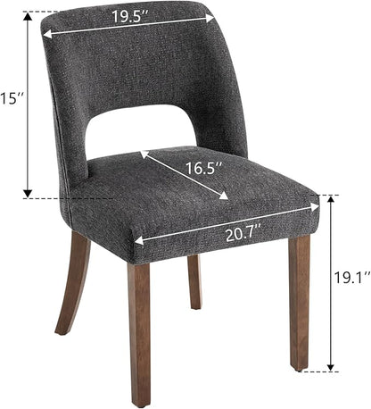 Dining Chairs Set of 4 - Charcoal