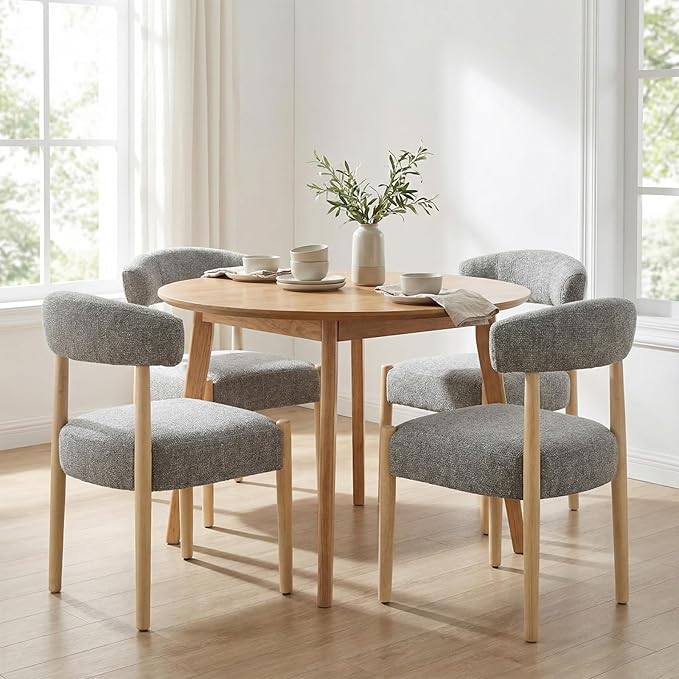 Wooden Dining Chairs Set of 4, Gray