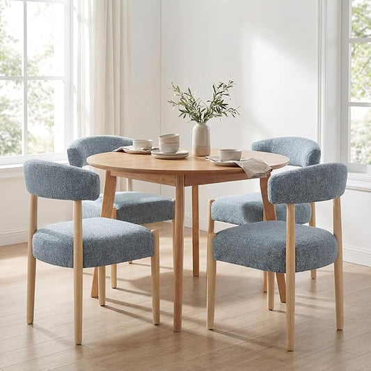 Wooden Dining Chairs Set of 4, Nav