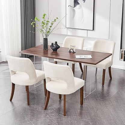 Dining Chairs Set of 4 - Cream