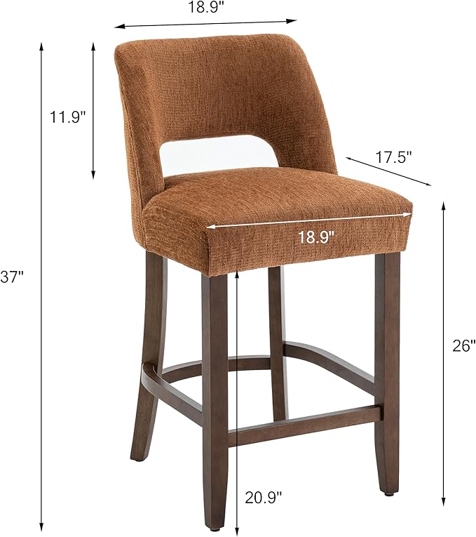 Counter Height Bar Stools - Orange