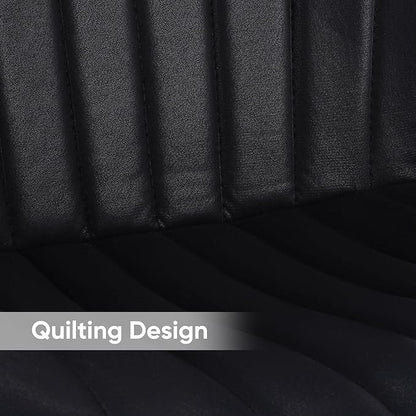 Adjustable Swivel Barstools, Black fabric