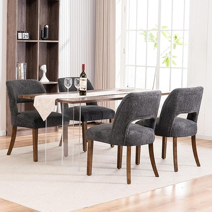 Dining Chairs Set of 4 - Charcoal