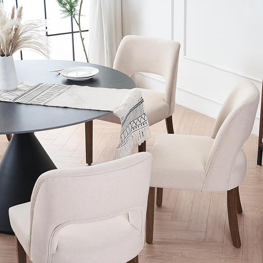 Dining Chairs Set of 4 - Beige