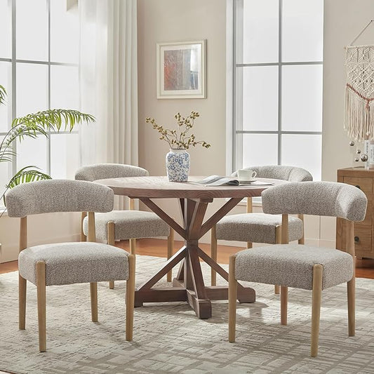 Wooden Dining Chairs Set of 4, Brown
