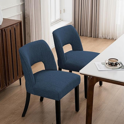Dining Chairs Set of 4 - Blue-Black Legs