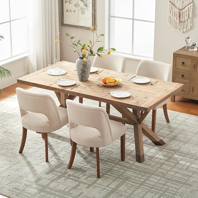 Dining Chairs Set of 4 - Beige