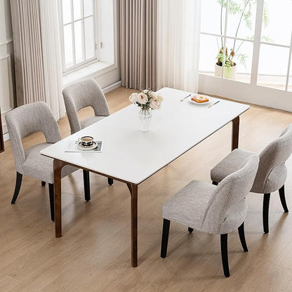 Dining Chairs Set of 4 - Grey-Black Legs