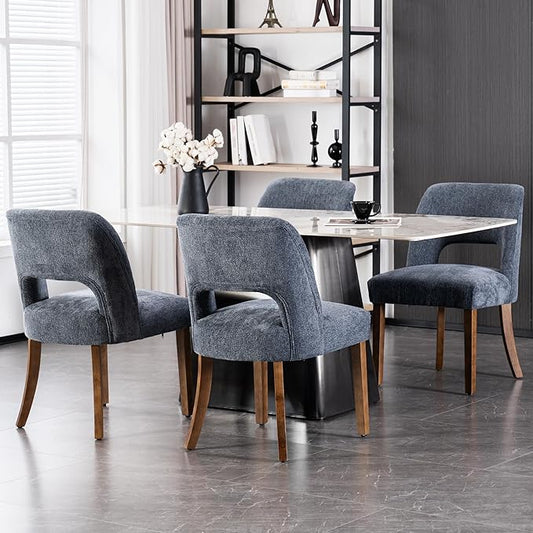 Dining Chairs Set of 4 - Navy