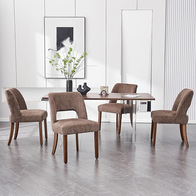 Dining Chairs Set of 4 - Brown
