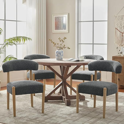 Wooden Dining Chairs Set of 4, Black