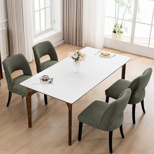 Dining Chairs Set of 4 - Green-Black Legs